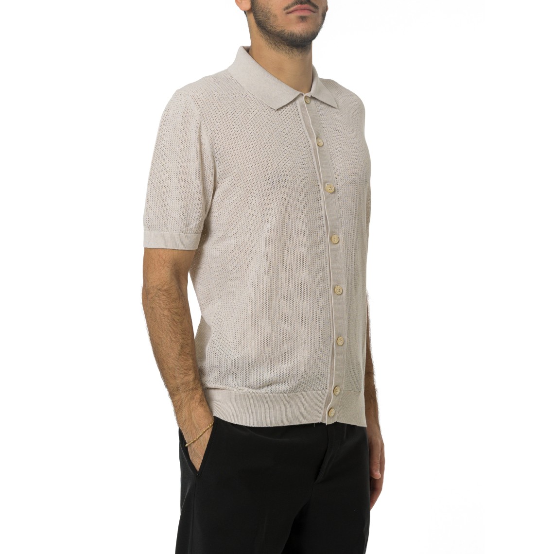 Polo in maglia traforata Gran Sasso