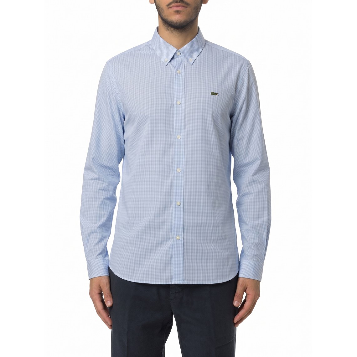 Camicia in cotone a quadretti regular fit Lacoste 