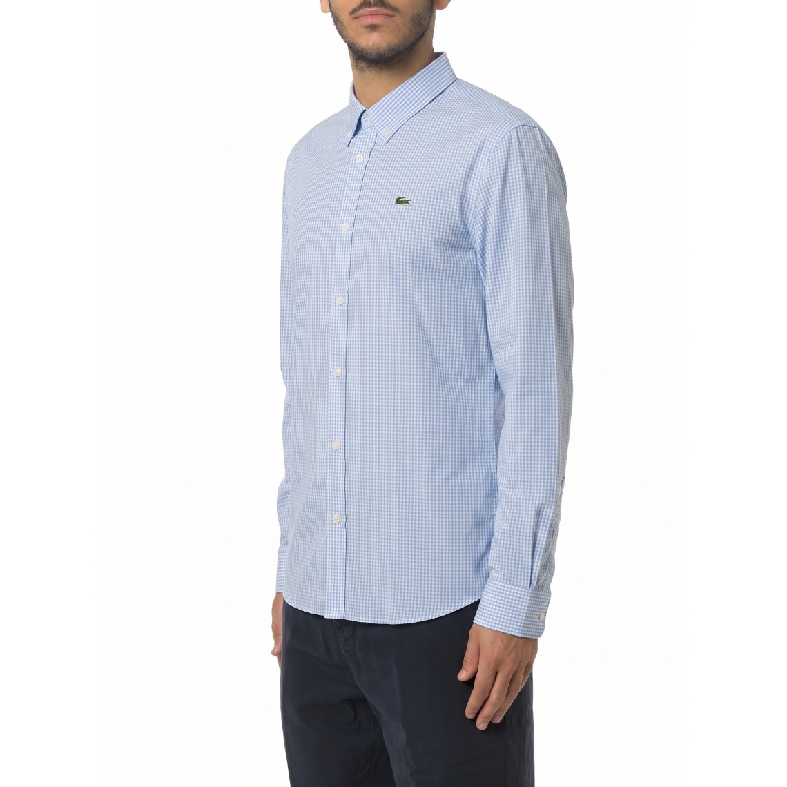 Camicia in cotone a quadretti regular fit Lacoste 