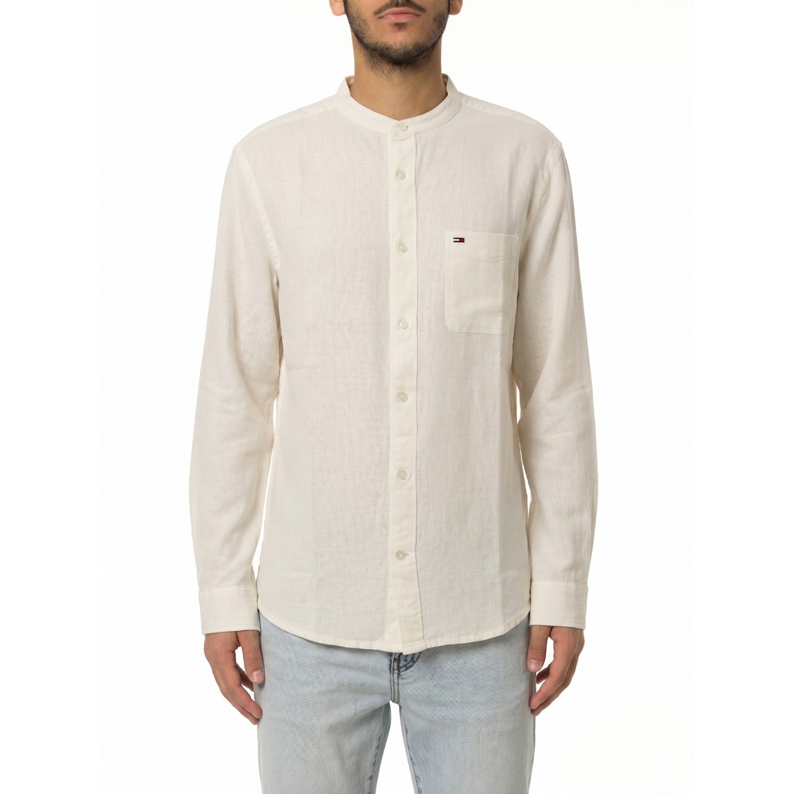 Camicia coreana in misto lino Tommy Jeans