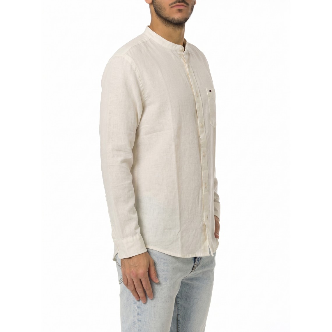 Camicia coreana in misto lino Tommy Jeans