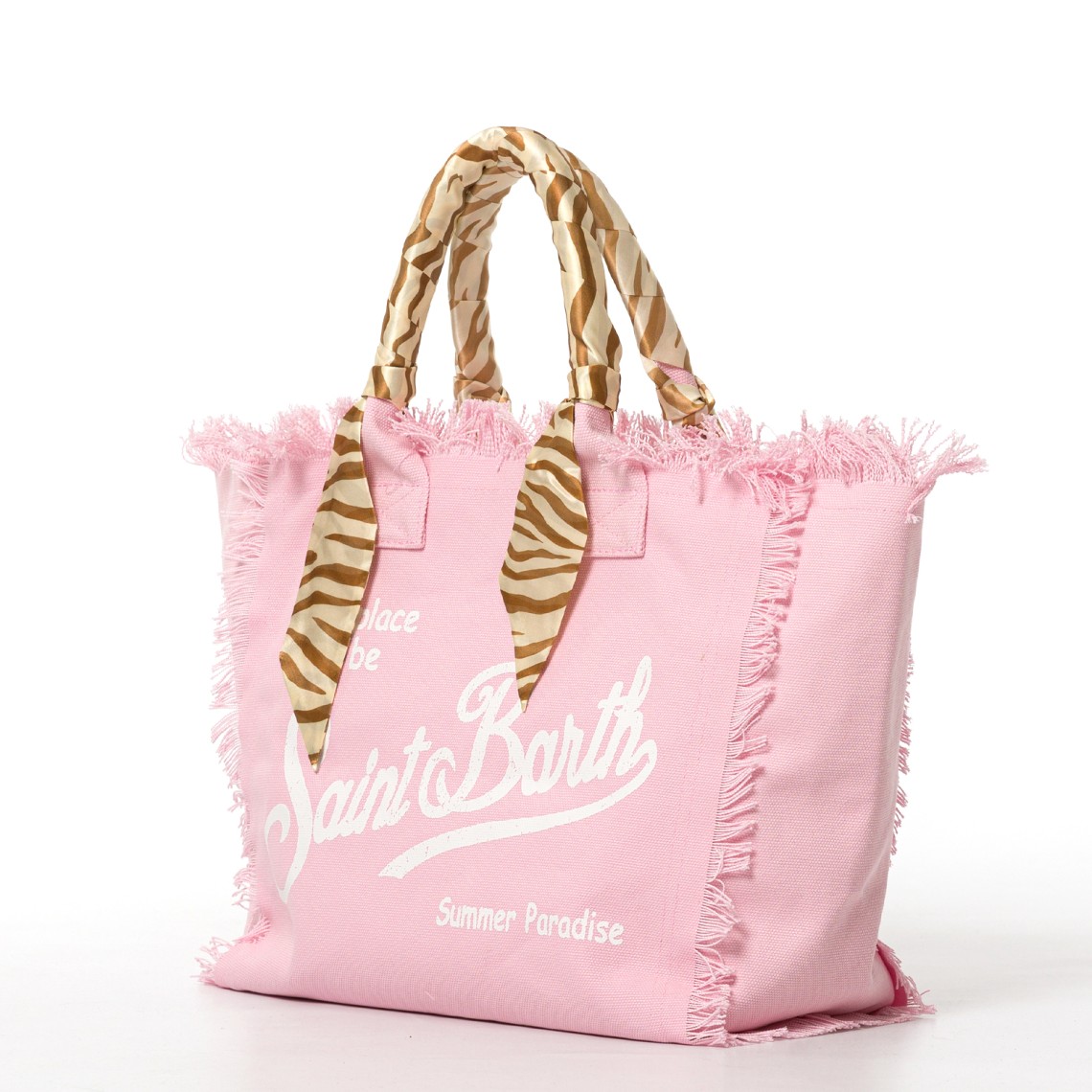 Borsa Vanity regular in canvas rosa con twill removibile Mc2 Saint Barth