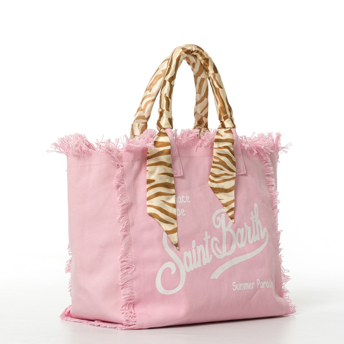 Borsa Vanity regular in canvas rosa con twill removibile Mc2 Saint Barth