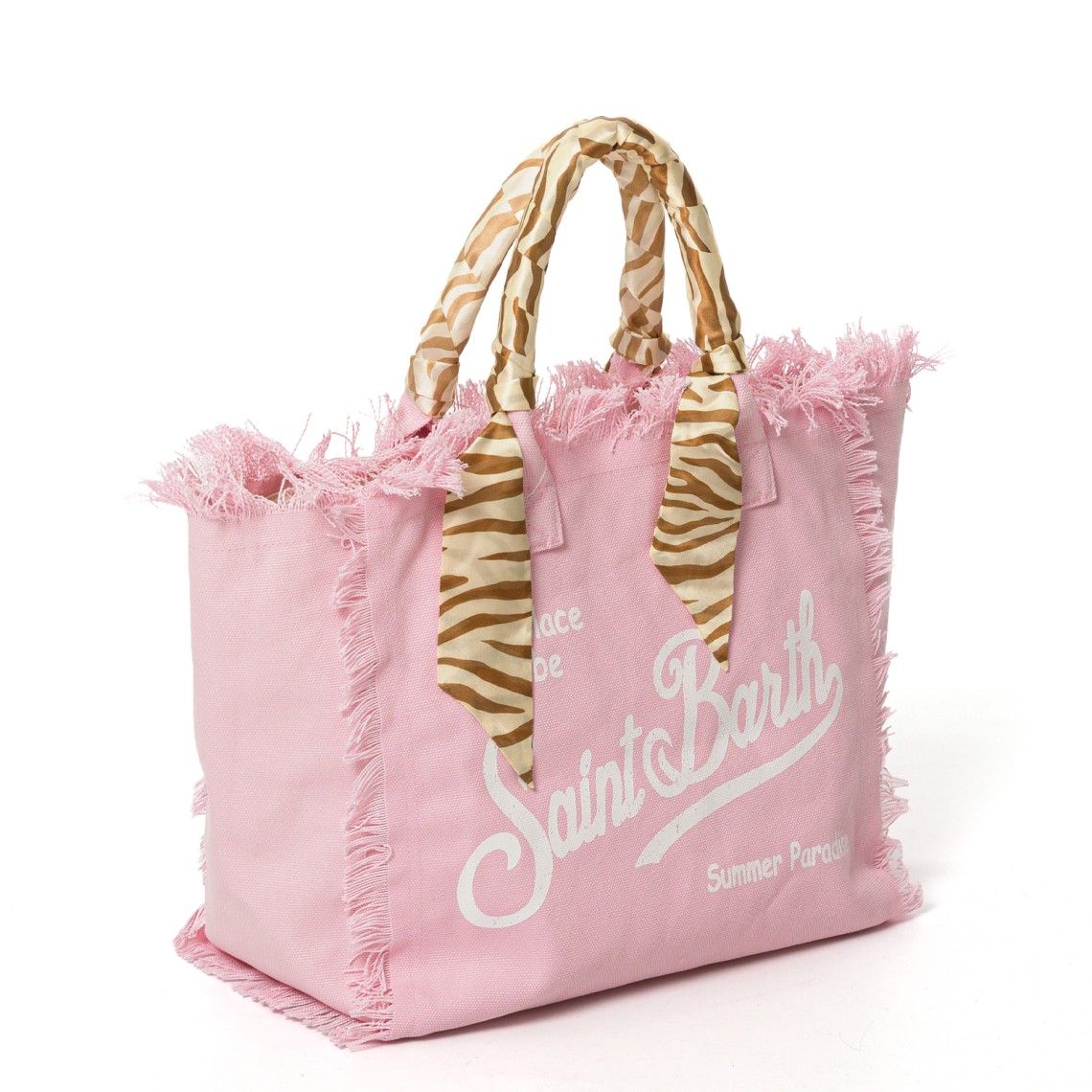 Borsa Vanity regular in canvas rosa con twill removibile Mc2 Saint Barth