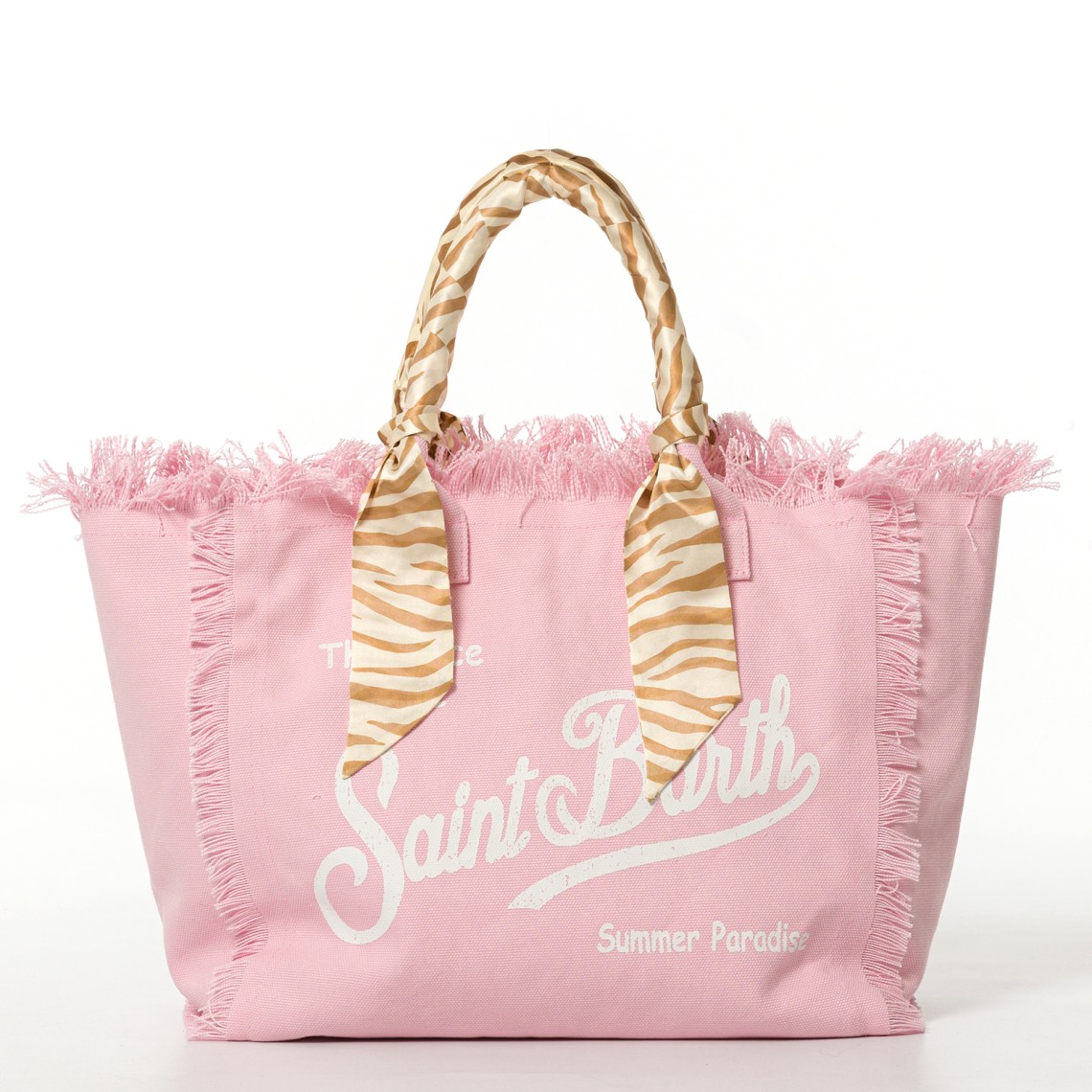 Borsa Vanity regular in canvas rosa con twill removibile Mc2 Saint Barth