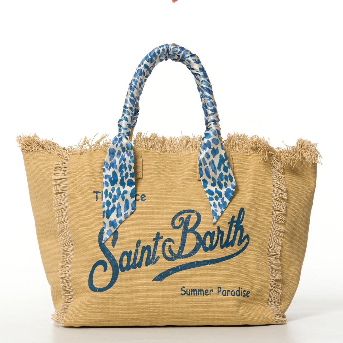 Borsa Vanity regular in canvas beige con twill removibile Mc2 Saint Barth