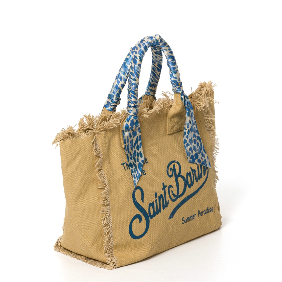 Borsa Vanity regular in canvas beige con twill removibile Mc2 Saint Barth