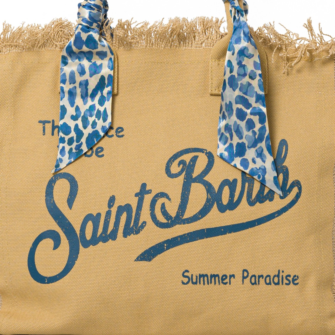 Borsa Vanity regular in canvas beige con twill removibile Mc2 Saint Barth