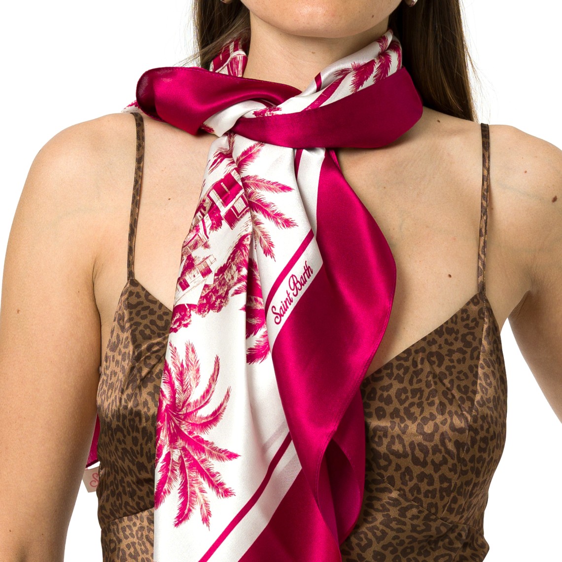 Foulard Kitana in seta con stampa tropicale Mc2 Saint Barth