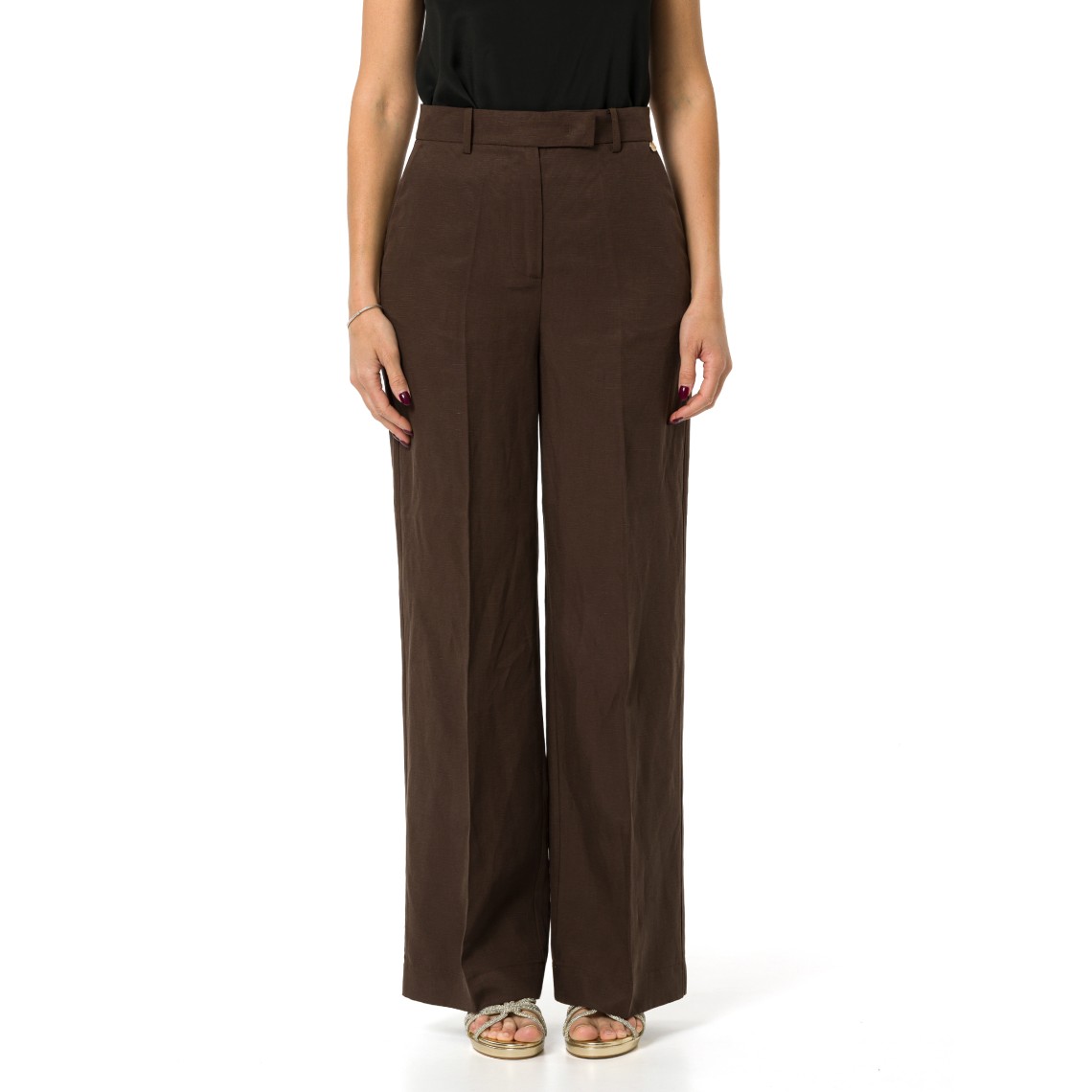 Pantaloni in misto lino Liu Jo