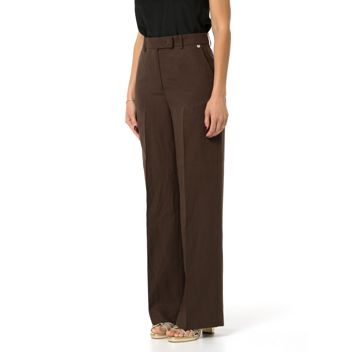 Pantaloni in misto lino Liu Jo