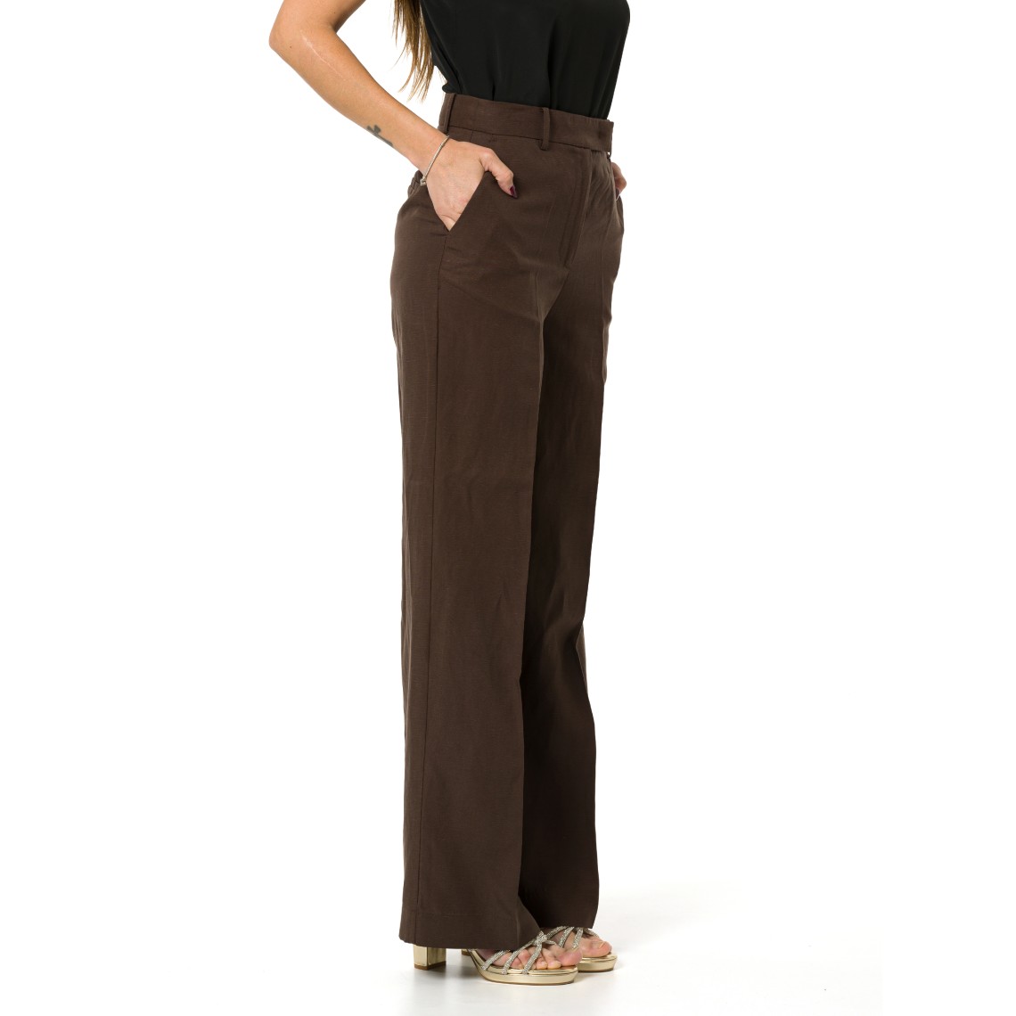 Pantaloni in misto lino Liu Jo