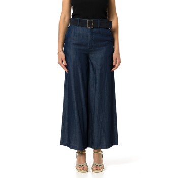 Pantaloni wide-leg cropped con cintura Liu Jo