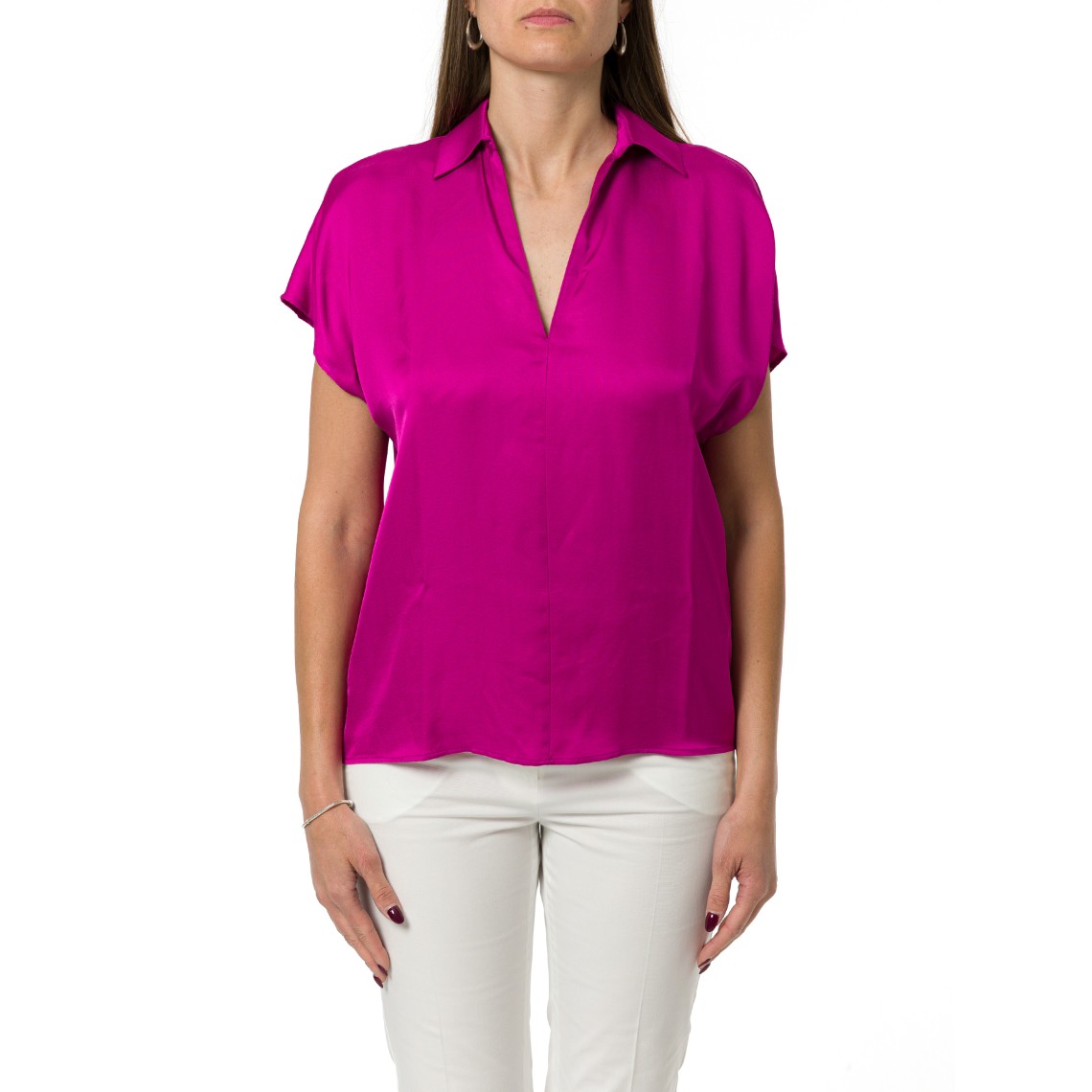 Blusa in raso di viscosa Liu Jo con scollo a V