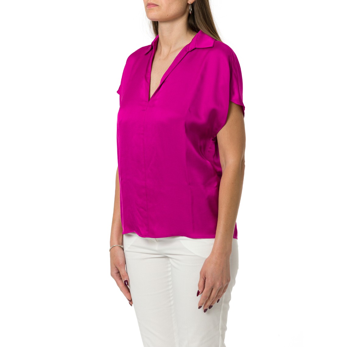 Blusa in raso di viscosa Liu Jo con scollo a V