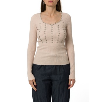 Maglia con ricami gioiello Liu Jo