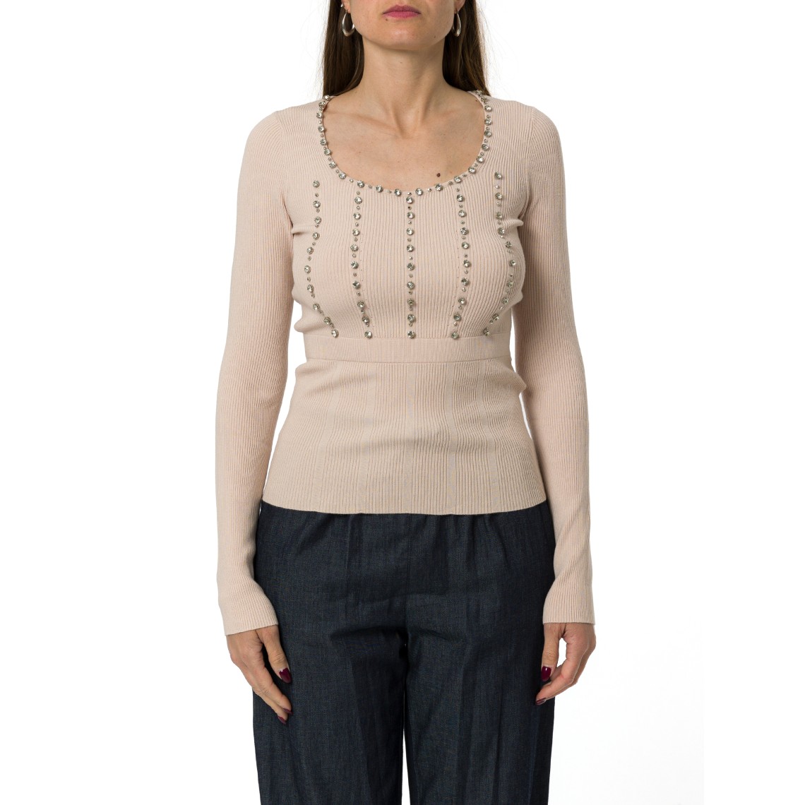 Maglia con ricami gioiello Liu Jo