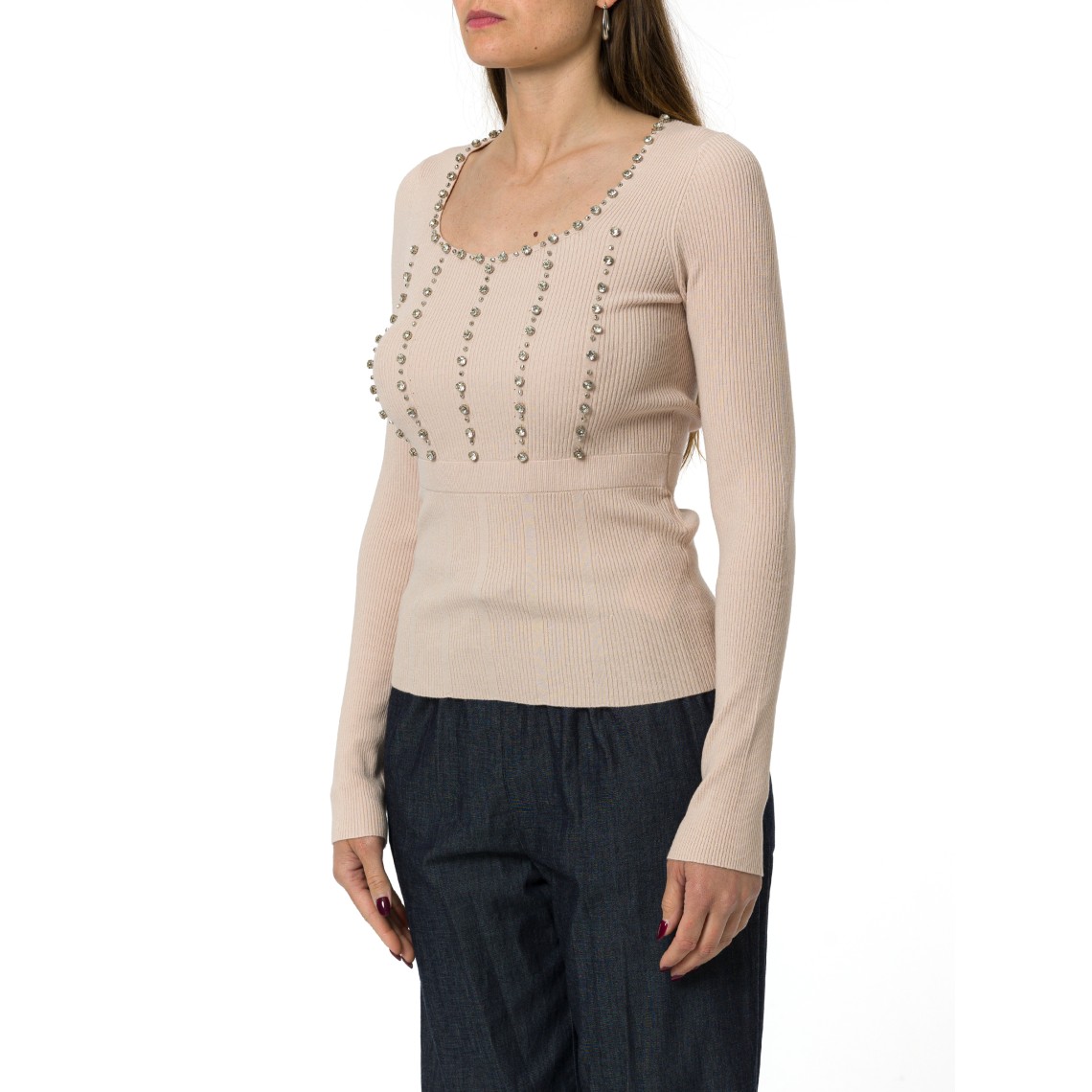 Maglia con ricami gioiello Liu Jo