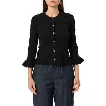 Cardigan in maglia con volant Liu Jo