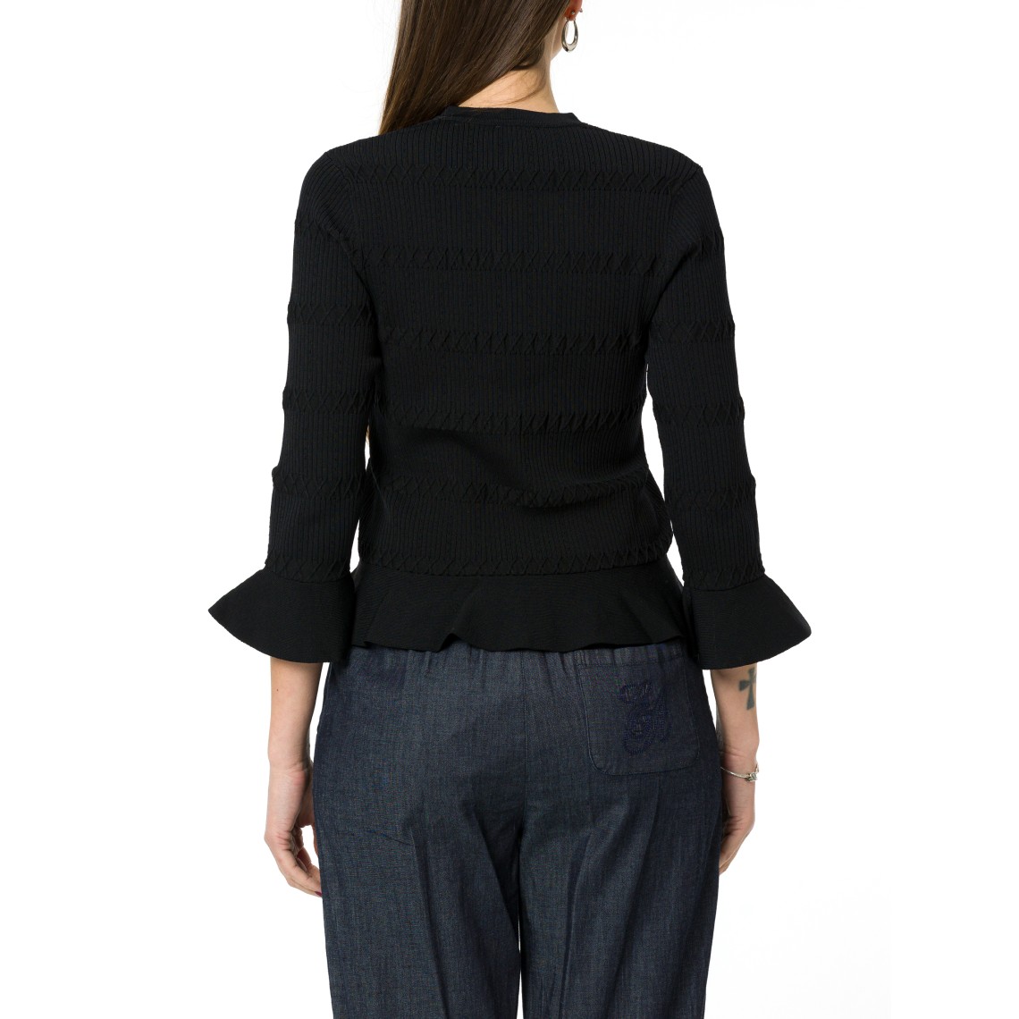 Cardigan in maglia con volant Liu Jo