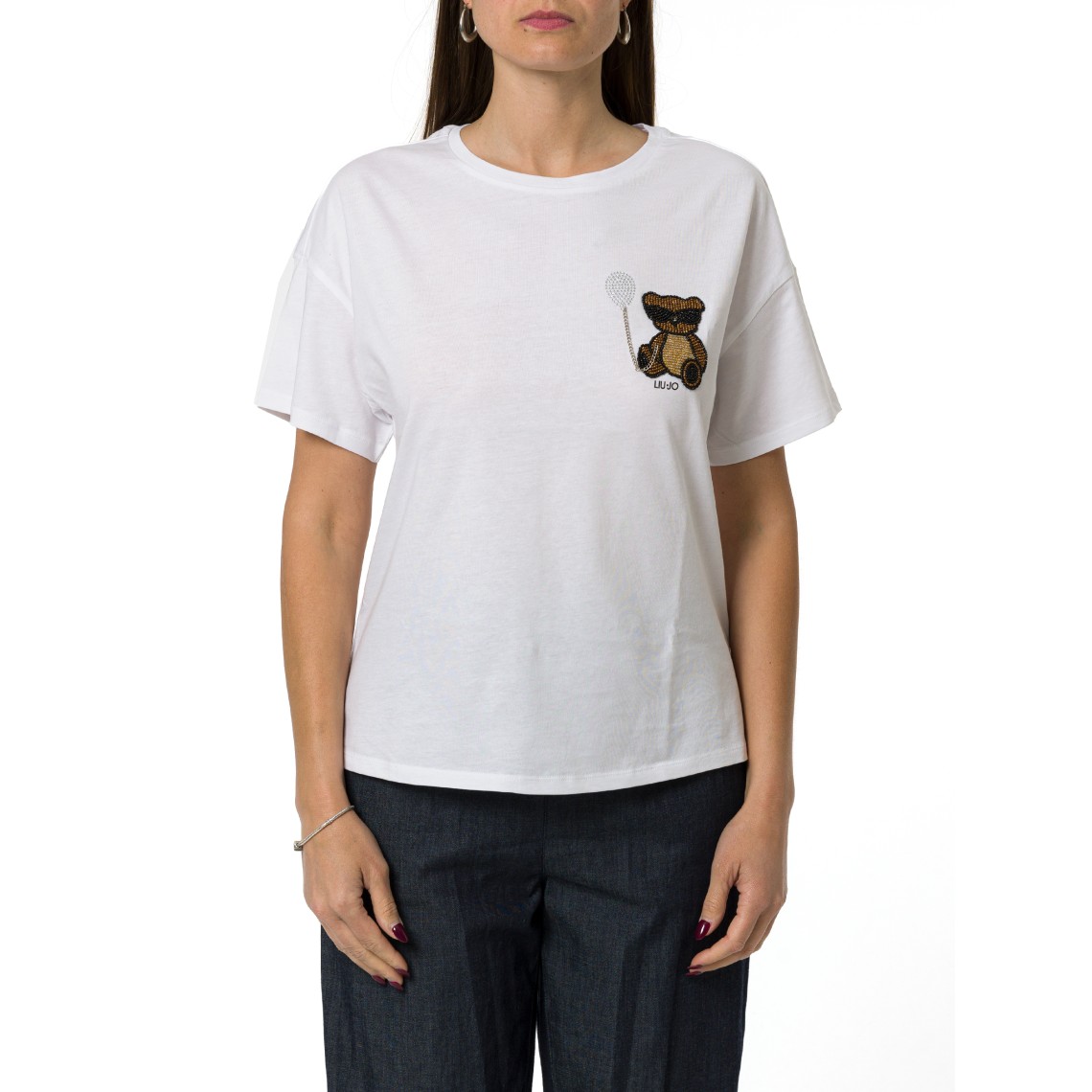 T-shirt con patch Liu Jo