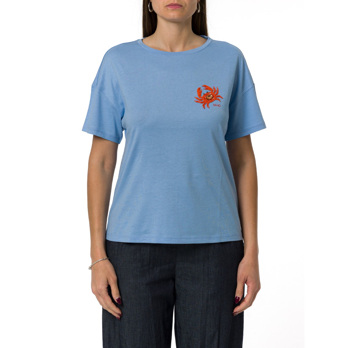 T-shirt con patch Liu Jo