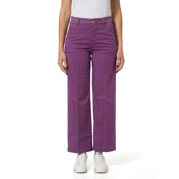 Pantaloni flare a vita alta con cintura Liu Jo