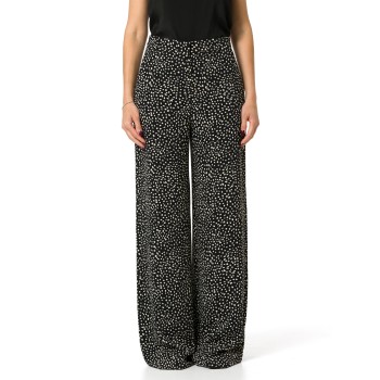 Pantaloni wide-leg in sablè stampato Mstfresco Max Mara...