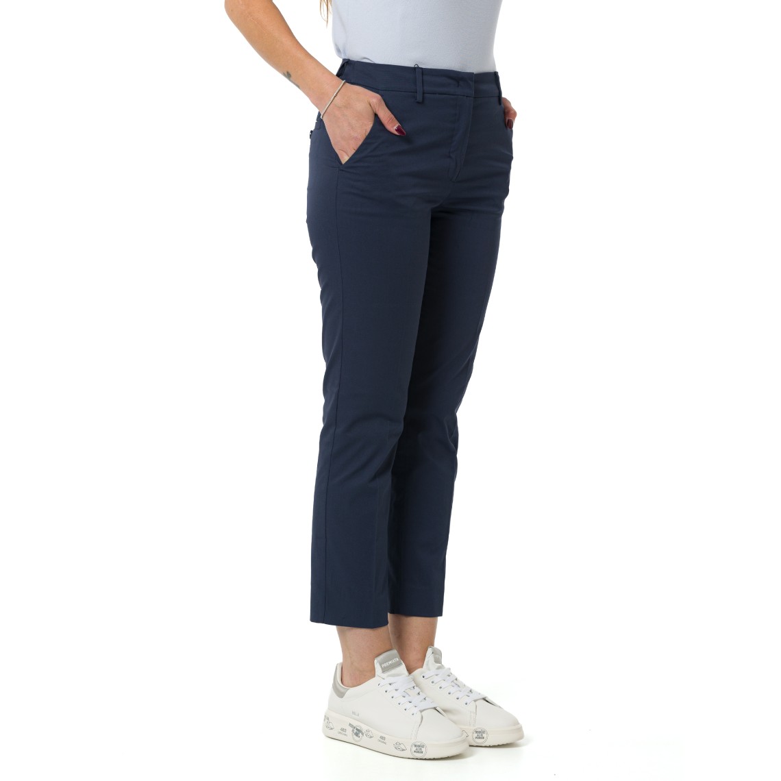 Pantaloni slim fit cropped Wkdcecco Weekend Max Mara