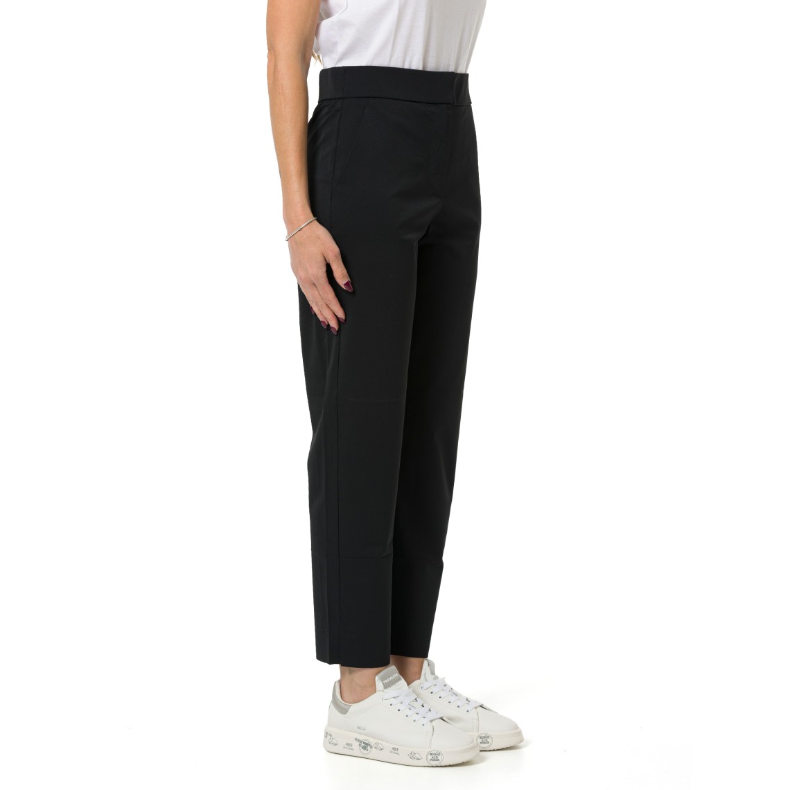 Pantaloni cropped in jersey Mmlpaio MM Max Mara