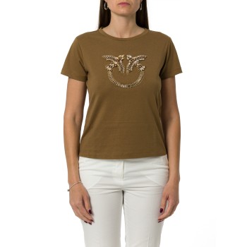 T-shirt Quentin con logo Love Birds Pinko