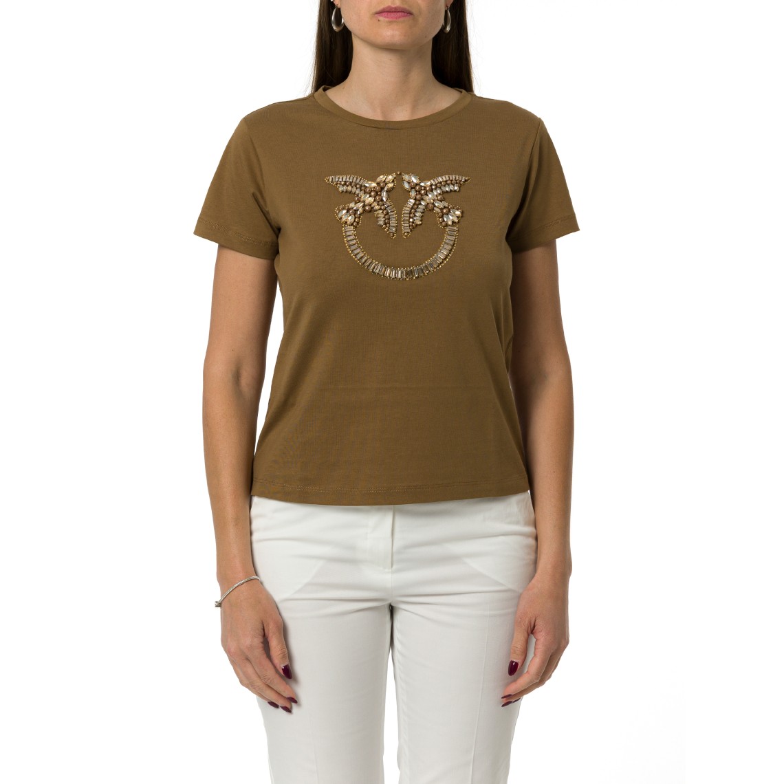 T-shirt Quentin con logo Love Birds Pinko