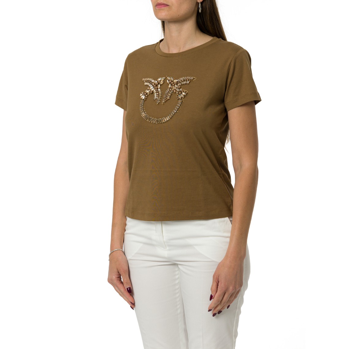 T-shirt Quentin con logo Love Birds Pinko