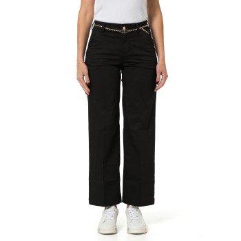 Pantaloni flare a vita alta con cintura Liu Jo