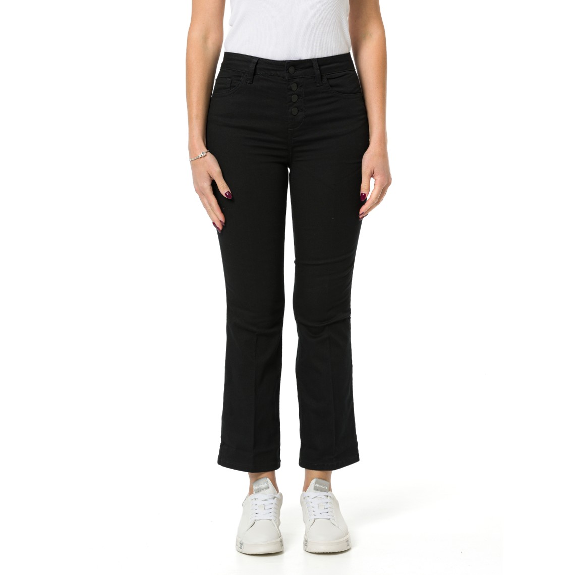 Pantaloni cropped a vita alta Liu Jo