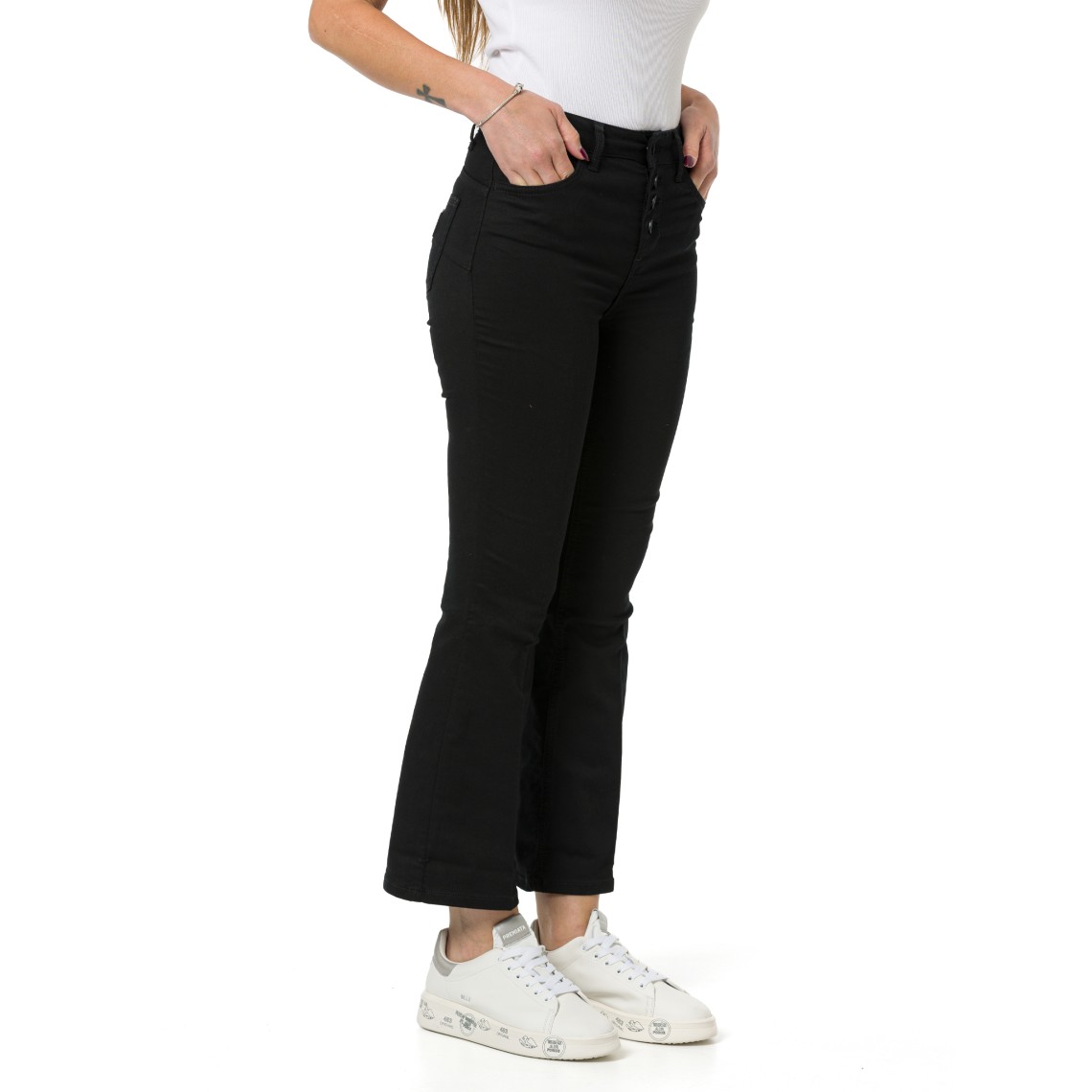 Pantaloni cropped a vita alta Liu Jo