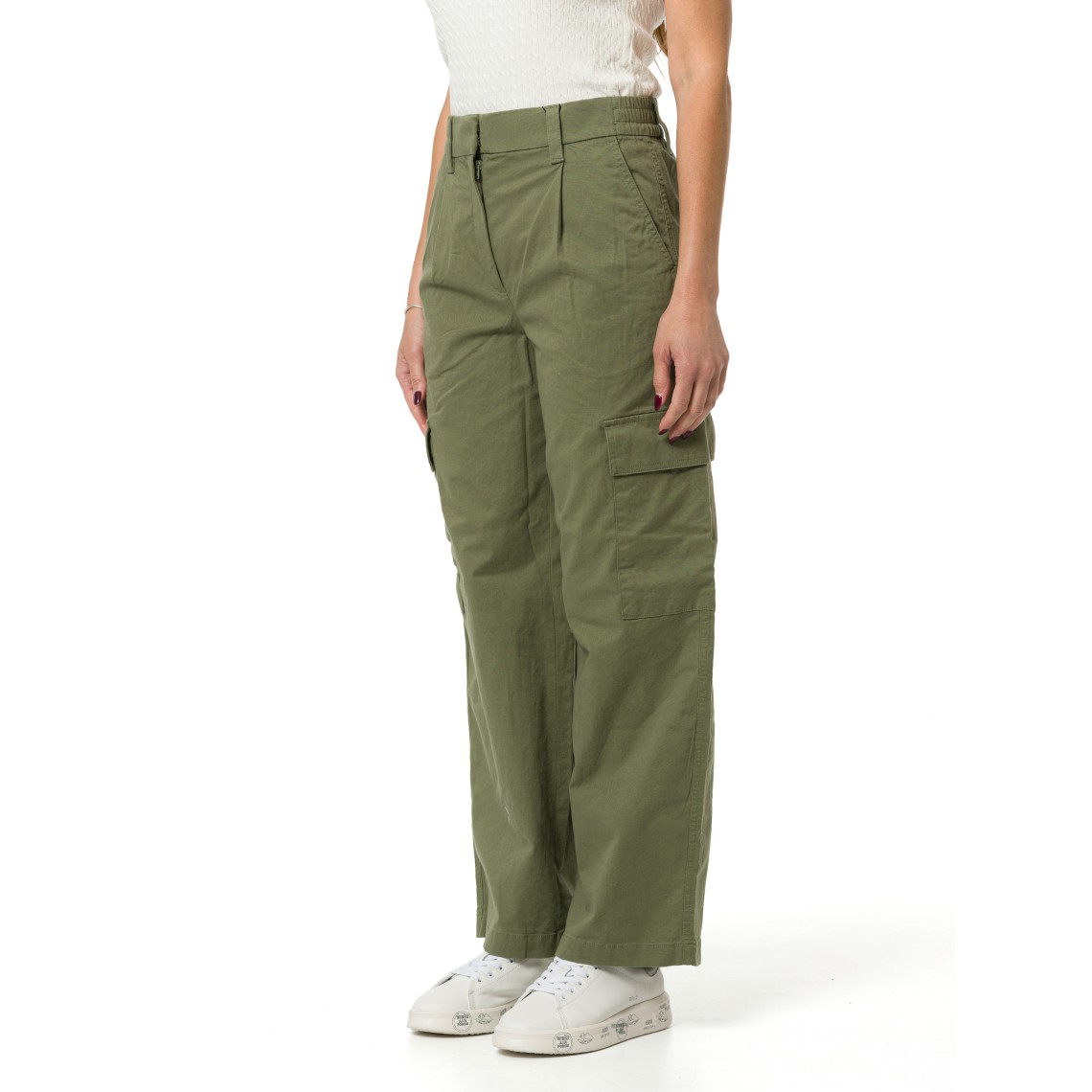 Pantaloni cargo in cotone elasticizzato Calvin Klein Jeans
