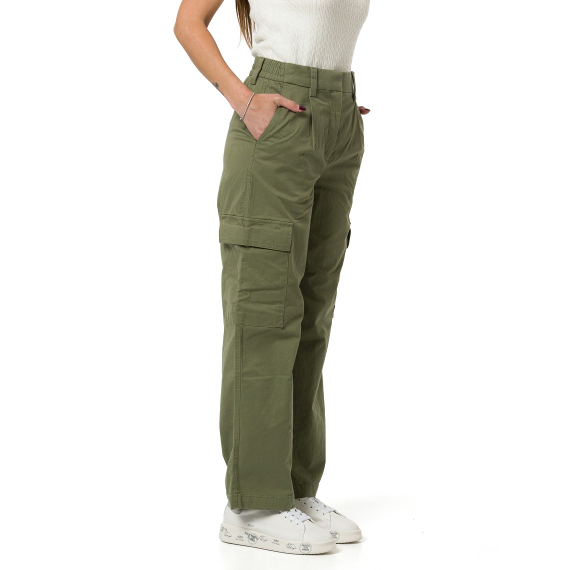 Pantaloni cargo in cotone elasticizzato Calvin Klein Jeans