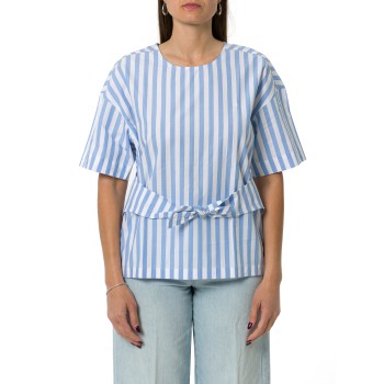 Blusa a righe con fiocco Calvin Klein Jeans