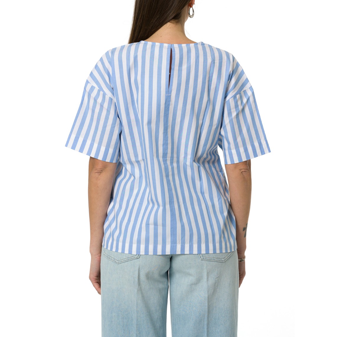Blusa a righe con fiocco Calvin Klein Jeans