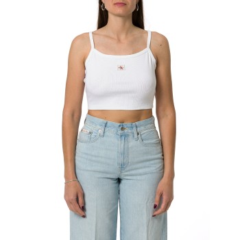Top crop a costine Calvin Klein Jeans