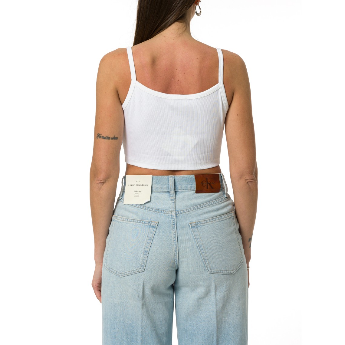 Top crop a costine Calvin Klein Jeans