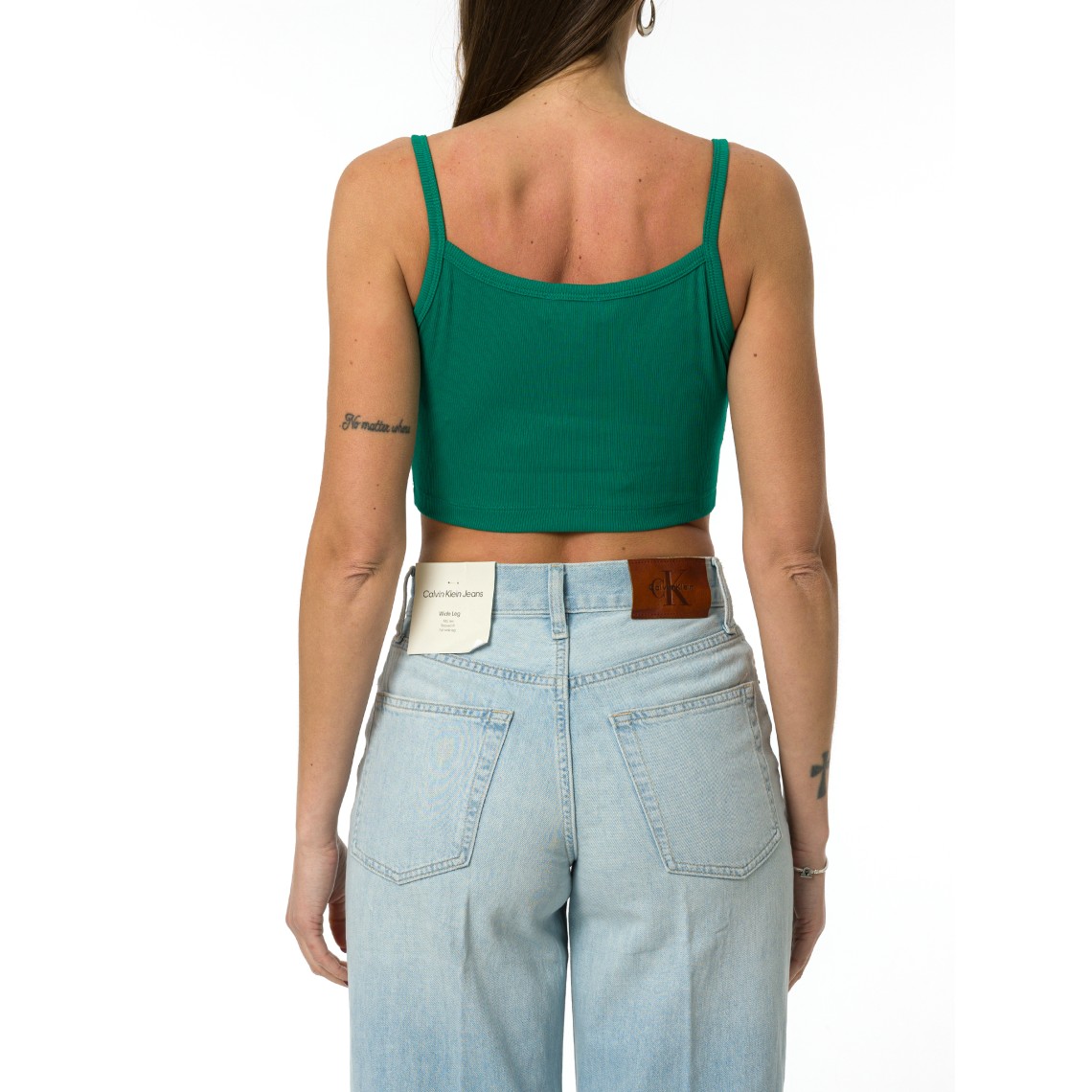 Top crop a costine Calvin Klein Jeans