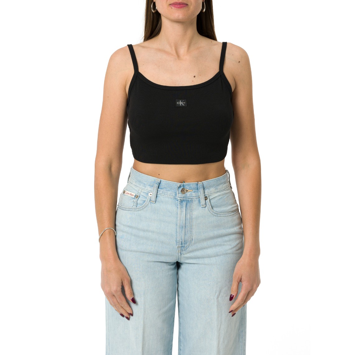 Top crop a costine Calvin Klein Jeans