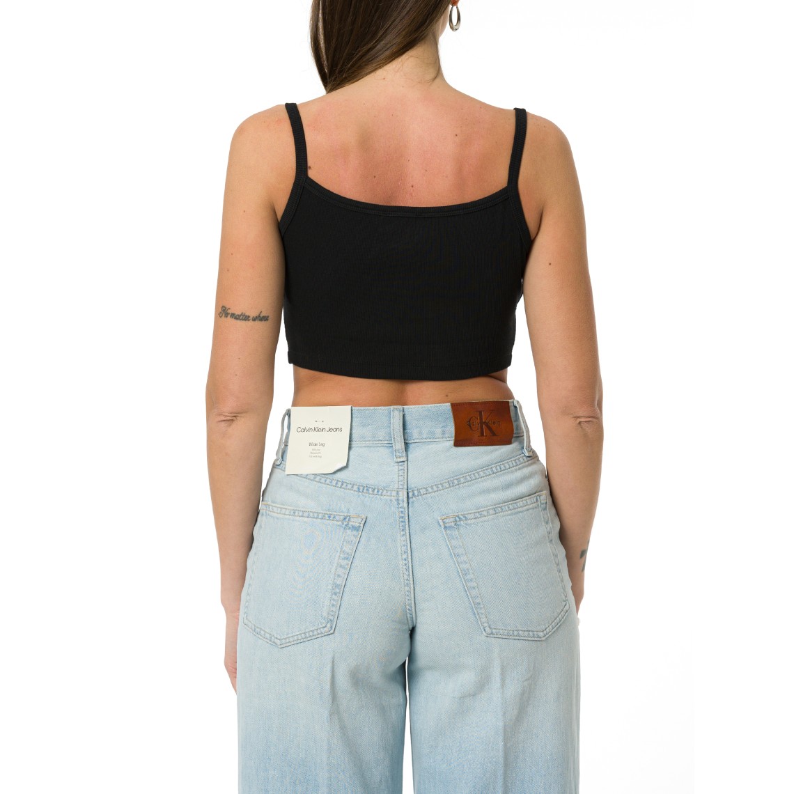 Top crop a costine Calvin Klein Jeans