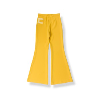 Pantaloni a zampa con ricamo logo Elisabetta Franchi La...