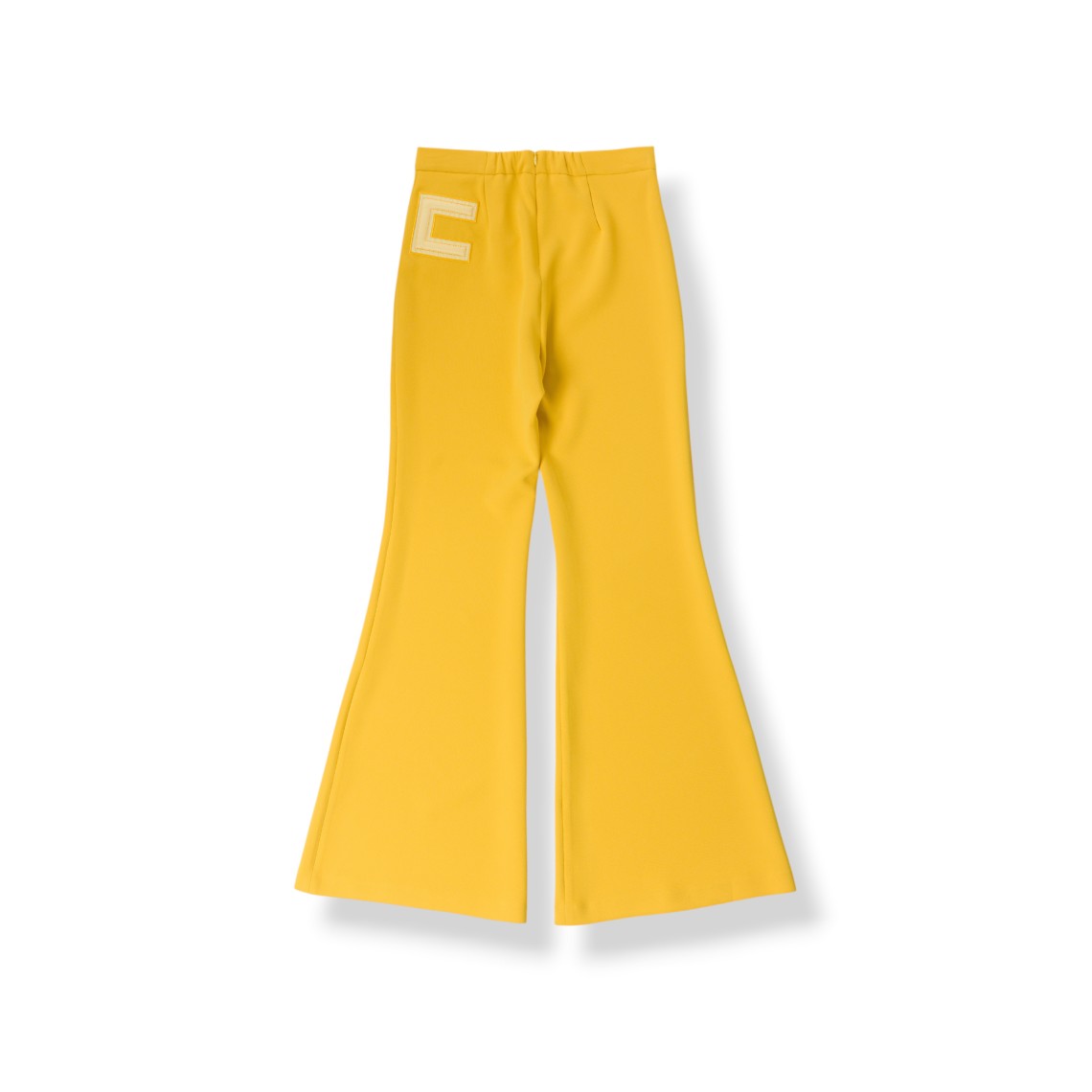 Pantaloni a zampa con ricamo logo Elisabetta Franchi La Mia Bambina