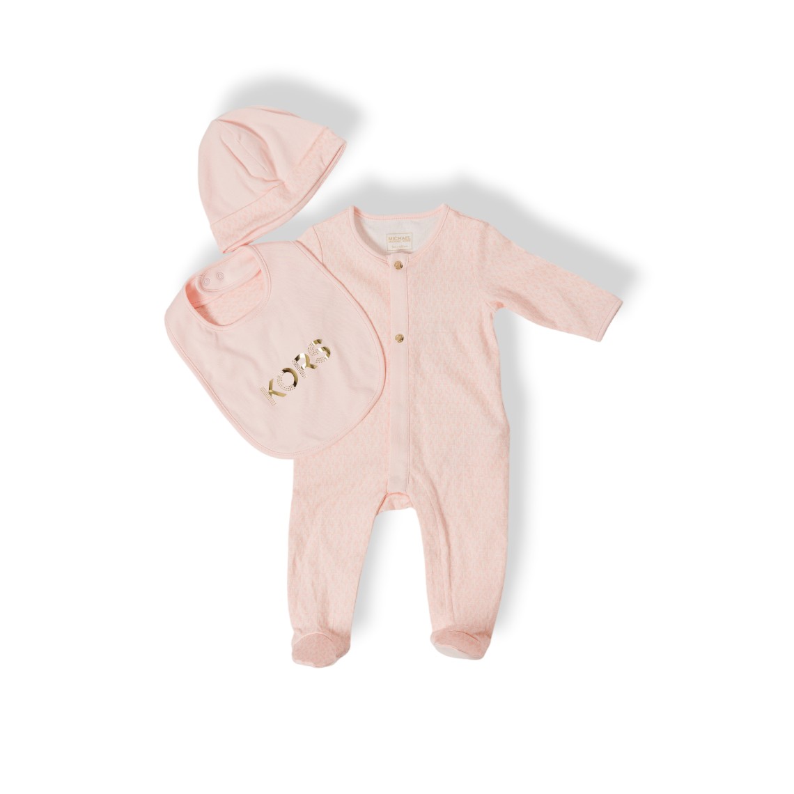 Completo in cotone con monogram Michael Kors bambina