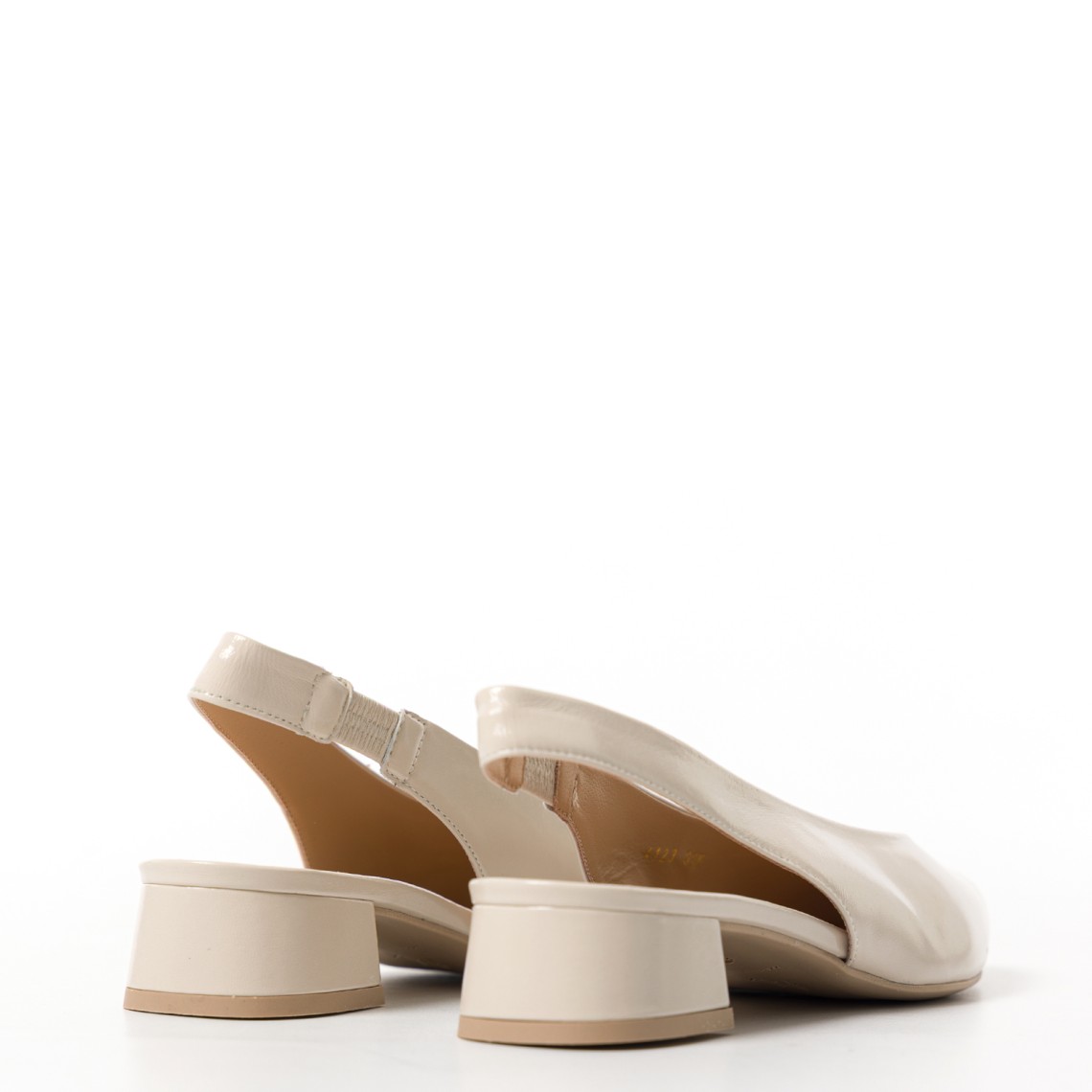 Slingback a punta con scollo a V in pelle Melluso