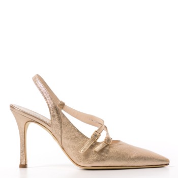 Décolleté Slingback Melluso in Pelle Laminata